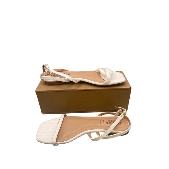Journee Collection Shoes - Journee Collection Womens Crishell Flat Sandal White Size 6.5 NIB